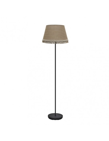 Pie Salon Ada 1xe27 Negro/arena 163x40x40 Cm Fabrilamp | Decoración 