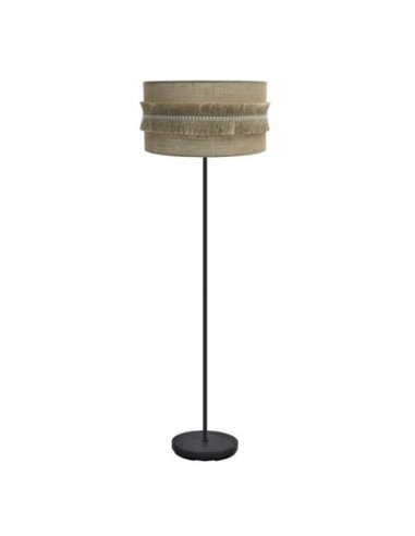 Pie Salon Kala 1xe27 Negro/saco 164x40x40 Cm Con Flecos Fabrilamp | 