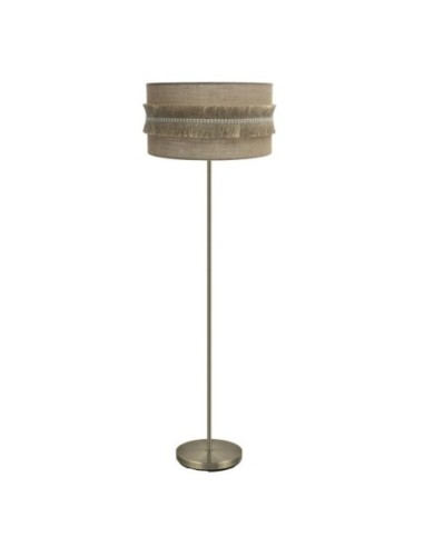 Pie Salon Kala 1xe27 Cuero/saco 164x40x40 Cm Con Flecos Fabrilamp | 