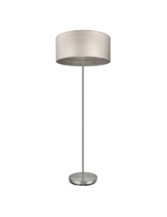Pie Salon Tania 1xe27 Niquel/madera Gris 162x40x40 Cm Fabrilamp | De