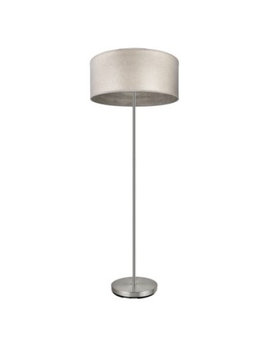 Pie Salon Tania 1xe27 Niquel/madera Gris 162x40x40 Cm Fabrilamp | De