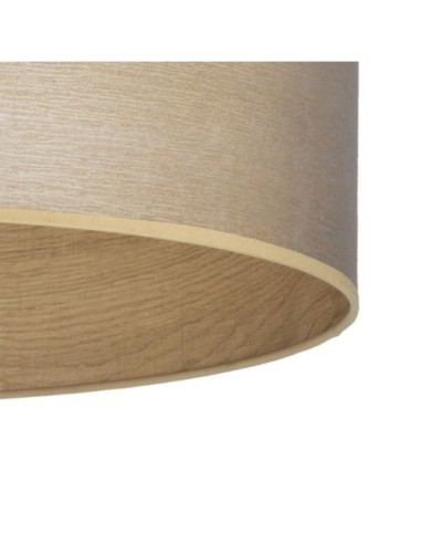 Pie Salon Tania 1xe27 Cuero/madera Clara 162x40x40 Cm Fabrilamp | De