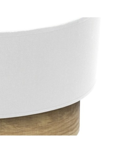 Aplique Tania 1xe27 Blanco/madera Clara 15x30x16 Cm Fabrilamp | Deco