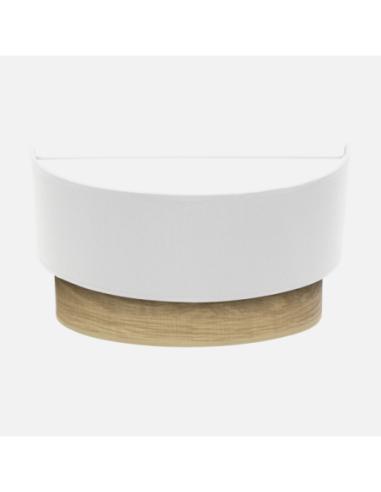 Aplique Tania 1xe27 Blanco/madera Clara 15x30x16 Cm Fabrilamp | Deco