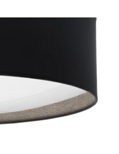 Plafon 96w Tania Negro/madera Gris 14x60x60 Cm 7488lm 3000k,4000k,65 2
