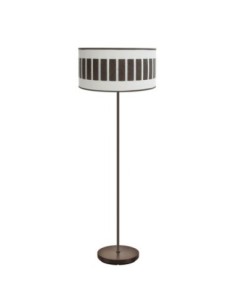 Pie Salon Ivanna 1xe27 Marron/blanco-oxido 163x40x40 Cm Fabrilamp | 
