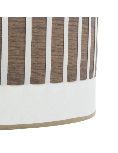 Pie Salon Ivanna 1xe27 Cuero/blanco-madera Oscura 163x40x40 Cm Fabri