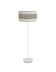 Pie Salon Ivanna 1xe27 Blanco/blanco-madera Clara 163x40x40 Cm Fabri