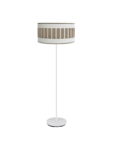 Pie Salon Ivanna 1xe27 Blanco/blanco-madera Clara 163x40x40 Cm Fabri