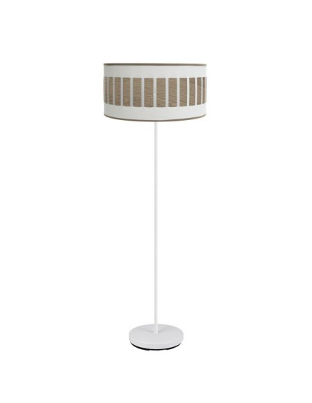 Pie Salon Ivanna 1xe27 Blanco/blanco-madera Clara 163x40x40 Cm Fabri