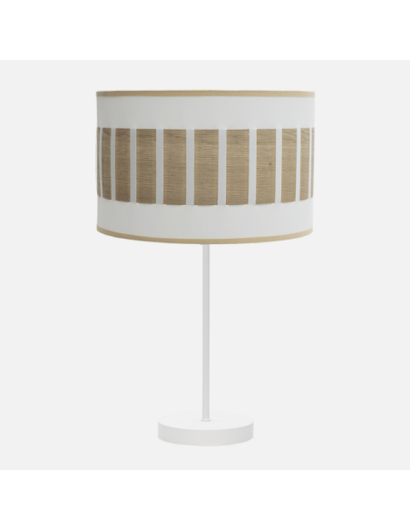 Sobremesa Alto Ivanna 1xe27 Blanco/blanco-madera Clara 62x30x30 Cm F