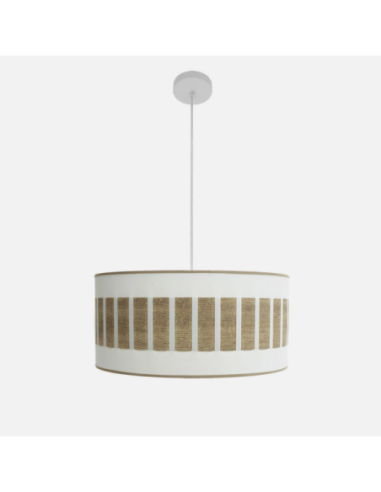 Colgante Ivanna 2xe27 Blanco/blanco-madera Clara Regx50x50 Cm Fabril