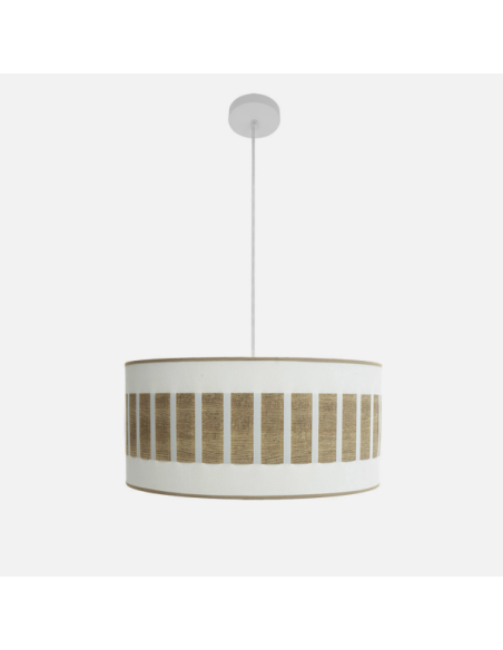 Colgante Ivanna 2xe27 Blanco/blanco-madera Clara Regx50x50 Cm Fabril