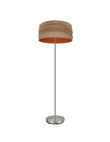 Pie Salon Natalia 1xe27 Niquel/saco-naranja 164x40x40 Cm Fabrilamp |