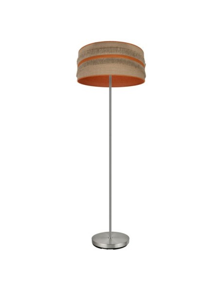 Pie Salon Natalia 1xe27 Niquel/saco-naranja 164x40x40 Cm Fabrilamp |