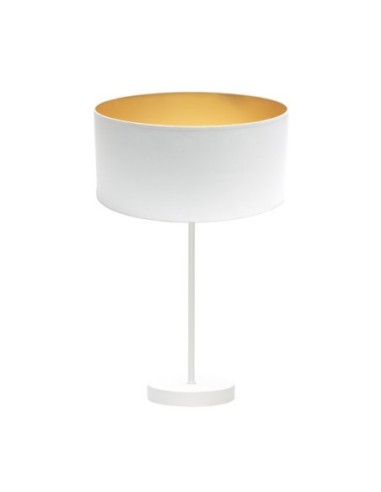 Sobremesa Alto Anuska 1xe27 Blanco/blanco-oro 62x30x30 Cm Fabrilamp 