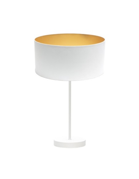 Sobremesa Alto Anuska 1xe27 Blanco/blanco-oro 62x30x30 Cm Fabrilamp 