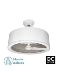 Ventilador Dc Tatiana 110w Blanco/mad.Gris 3 Aspas 62d 3000-4000-600