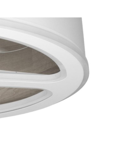 Ventilador Dc Tatiana 110w Blanco/mad.Gris 3 Aspas 62d 3000-4000-600