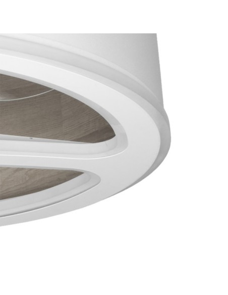 Ventilador Dc Tatiana 110w Blanco/mad.Gris 3 Aspas 62d 3000-4000-600