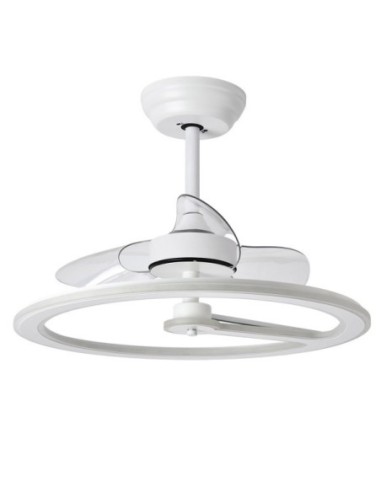 Ventilador Dc Tatiana 110w Blanco/mad.Gris 3 Aspas 62d 3000-4000-600