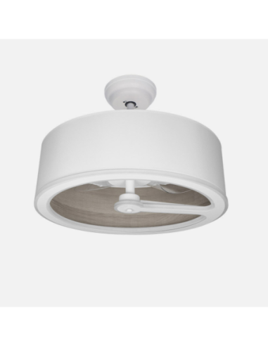 Ventilador Dc Tatiana 110w Blanco/mad.Gris 3 Aspas 62d 3000-4000-600