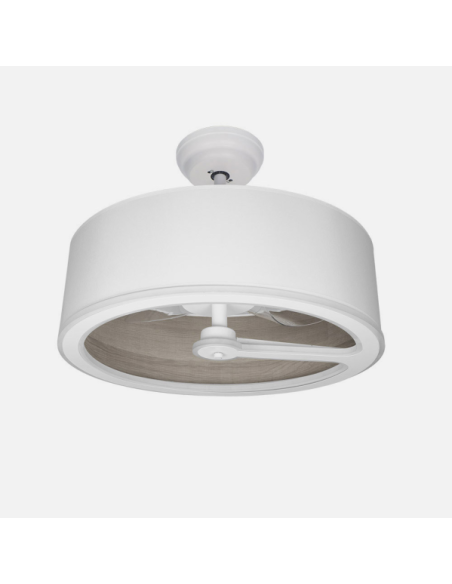 Ventilador Dc Tatiana 110w Blanco/mad.Gris 3 Aspas 62d 3000-4000-600
