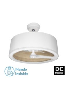 Ventilador Dc Tatiana 110w Blanco/mad.Clara 3 Aspas 62d 3000-4000-60