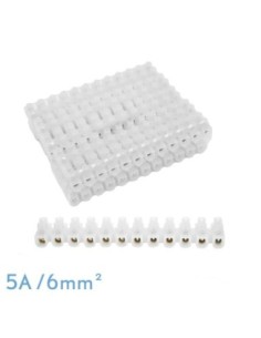 Regleta Ficha De Empalme 5a/6mm2 Pe Semitransparente 12 Fichas Flexi