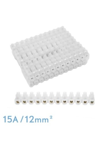 Regleta Ficha De Empalme 15a/12mm2 Pe Semitransparente 12 Fichas Fle