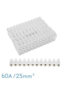 Regleta Ficha De Empalme 60a/25mm2 Pe Semitransparente 12 Fichas Fle