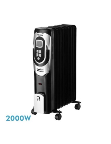 Radiador Aceite Confort 2000w 9elementos Negro/plata 3pote Termost.r