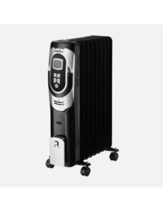 Radiador Aceite Confort 2000w 9elementos Negro/plata 3pote Termost.r 2