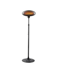 Calefactor Exterior Cuarzo Austral 2000w Negro C/pie 3elem.3pot.ip34