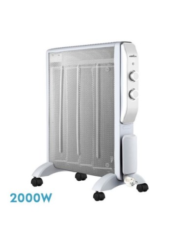 Radiador De Mica Abrigo 2000w 4elementos Blanco/plata 2potencias Ant