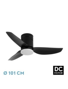 Ventilador Dc Borax 20w Negro 3aspas 6vel 3000-4000-6500k 2350lm Rem