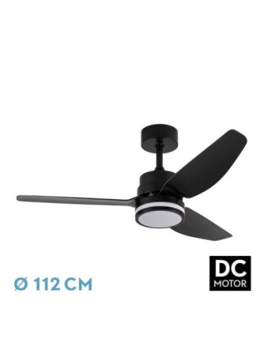 Ventilador Dc Jarama 20w Negro 3asp.6velocidades 3000-4000-6500k 235