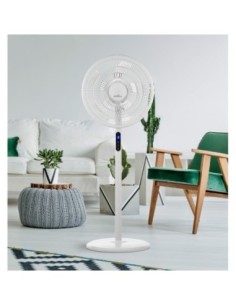 Ventilador De Pie Icono Blanc 3vel 45w  119x44x40 Cm Oscilante 5asp. 2