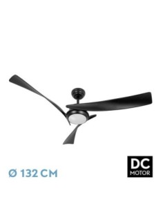 Ventilador Dc Tarento 24w Negro 3aspas 6vel 132d 2424 Lm 3000k, 4000 2