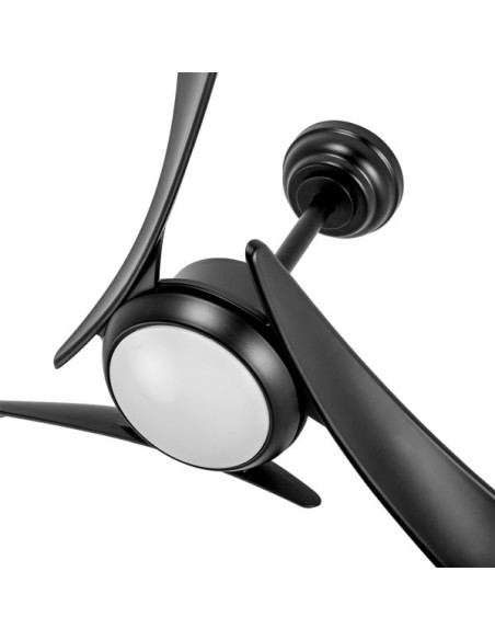 Ventilador Dc Tarento 24w Negro 3aspas 6vel 132d 2424 Lm 3000k, 4000