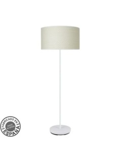 Pie Salon Moda 1xe27 Blanco/cañizo Blanco 163x40x 40 Cm Fabrilamp | 