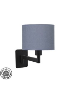 Aplique Abatible Moda 1xe14 Negro/azul 26x17x28 Cm Fabrilamp | Decor