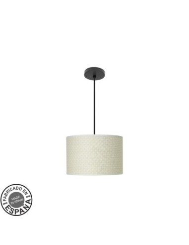 Colgante Moda 1xe27 Negro/cañizo Blanco Regx30x30 Fabrilamp | Decora