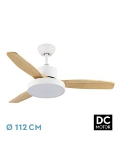Ventilador Dc Kavala 48w Blanco 3aspas Haya 112d 6velocidades 4078lm 2