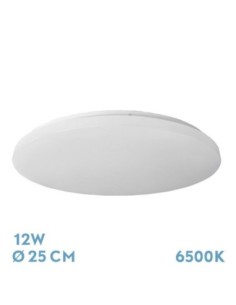 Plafon Tadeo 12w 6500k Blanco 5,5x25x25cm 1180lm Fabrilamp | Decorac