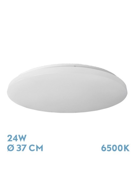 Plafon Tadeo 24w 6500k Blanco 5,5x37x37cm 2376lm Fabrilamp | Decorac