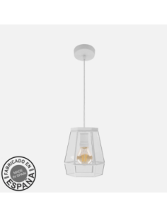 Colgante Guia 1xe27 Blanco Regx18x18cm Fabrilamp | Decoración Leyva 2