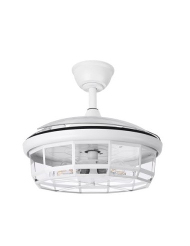 Ventilador Dc Tornado Blanco 5xe27 107d 3aspas Desplegables 6velocid