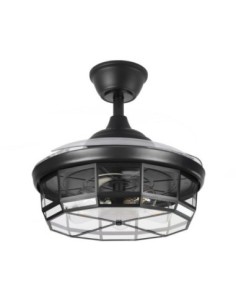 Ventilador Dc Tornado Negro 5xe27 107d 3aspas Desplegables 6velocida 2