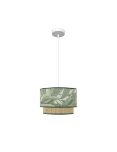 Colgante Congo 30d 1xe27 Blanco/verde-natural Fabrilamp | Decoración 2